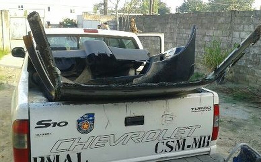 Maceió: PM &#8216;estoura&#8217; local de desmanche de veículos no Eustáquio Gomes