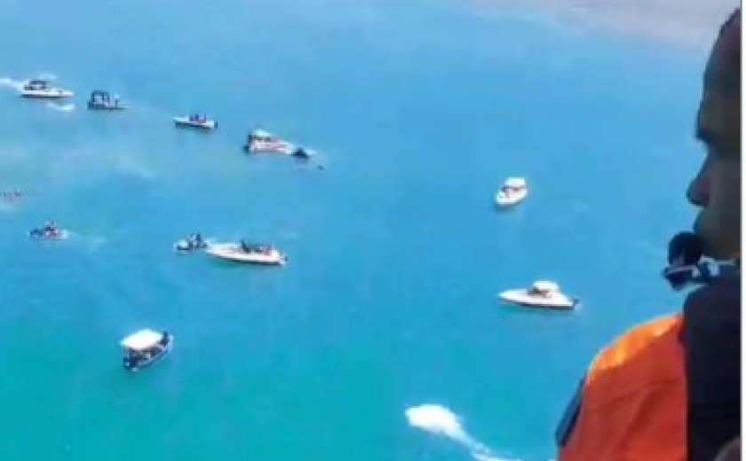 Departamento Estadual de Aviação é acionado para resgate de vítimas de naufrágio em Maragogi