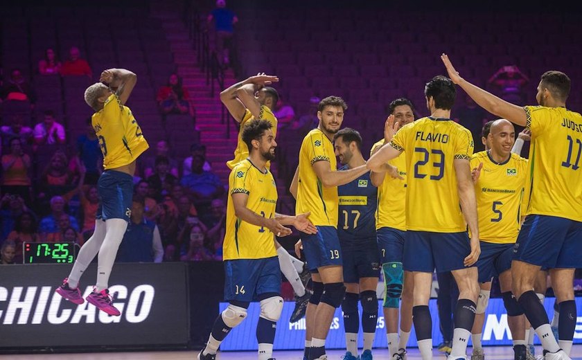 Brasil vence Canadá por 3 sets a 0 na Liga das Nações de Vôlei
