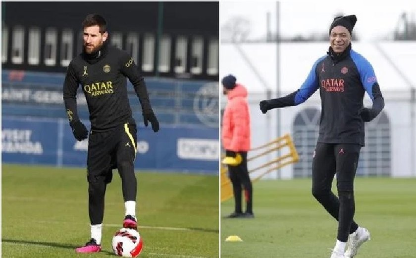 Messi e Mbappé voltam a treinar e são relacionados para PSG x Bayern de Munique