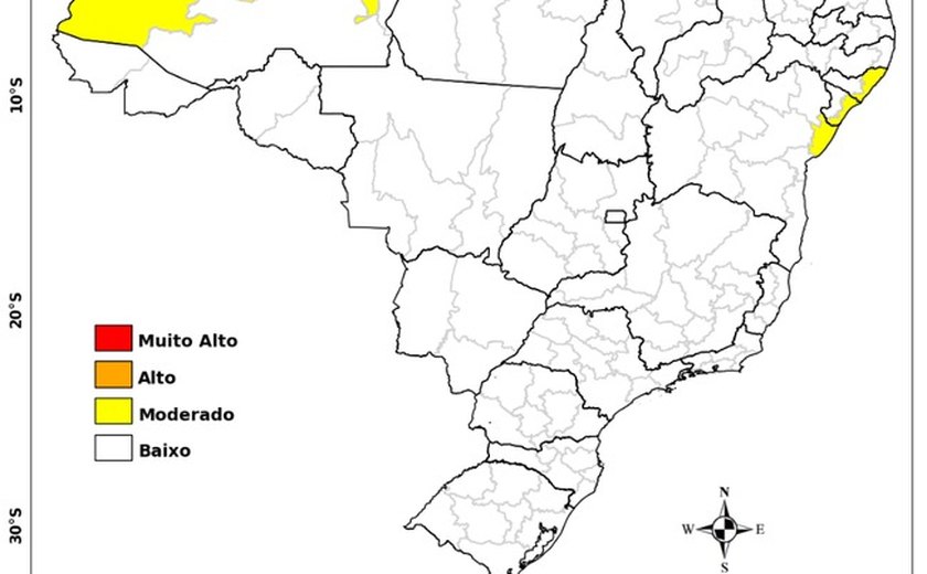 Previsão do Cemaden alerta para risco de inundações em Maceió nesta terça