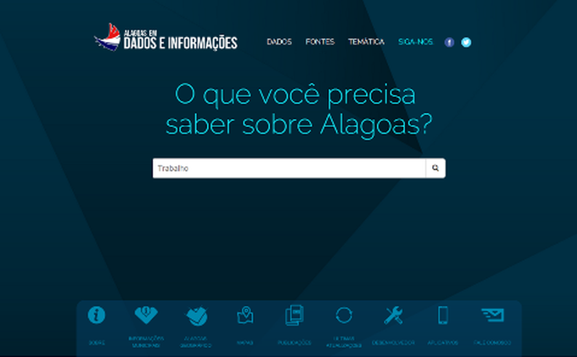 Plataforma online disponibiliza maior banco de dados do país sobre o Estado de Alagoas