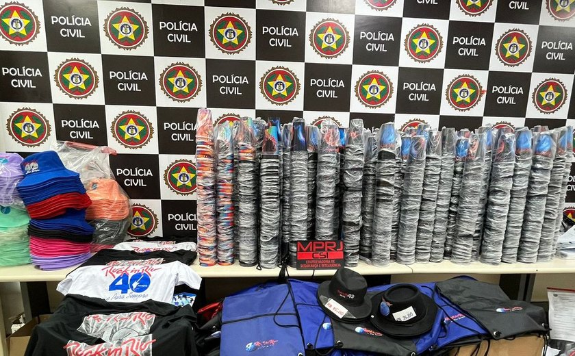 Ação apreende duas toneladas de produtos falsos com marca Rock in Rio