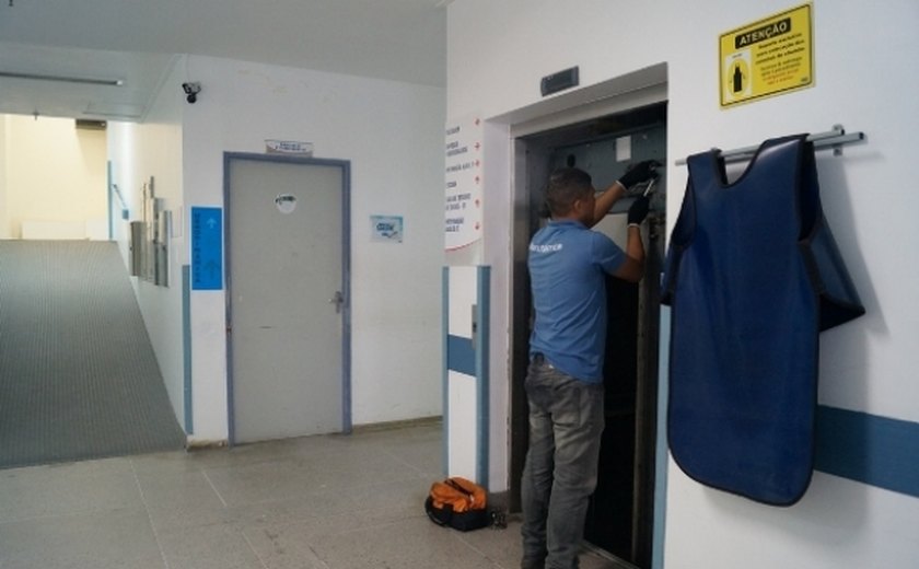 Sesau inicia manutenção de elevadores do Hospital Geral do Estado