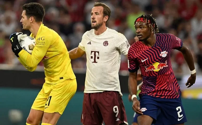 Bayern perde para o Leizpig na estreia de Harry Kane e fica com o vice da Supercopa da Alemanha