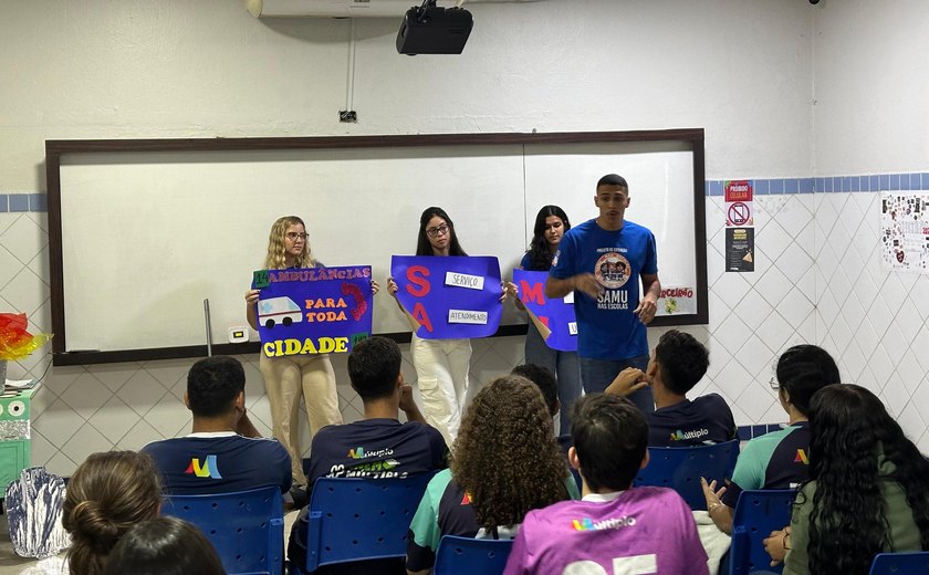 Projeto Samu nas Escolas leva primeiros socorros e cidadania a estudantes do ensino médio em Maceió