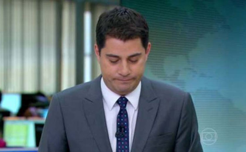 Evaristo Costa comove internautas ao se emocionar ao vivo no ‘Jornal Hoje’