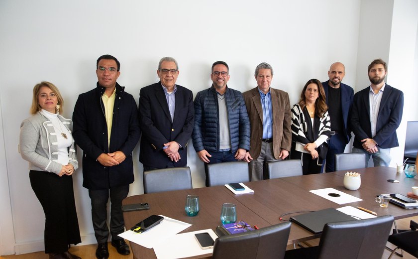 Governador se reúne com equipe do Fibe, em Lisboa, em busca de investimentos europeus para Alagoas