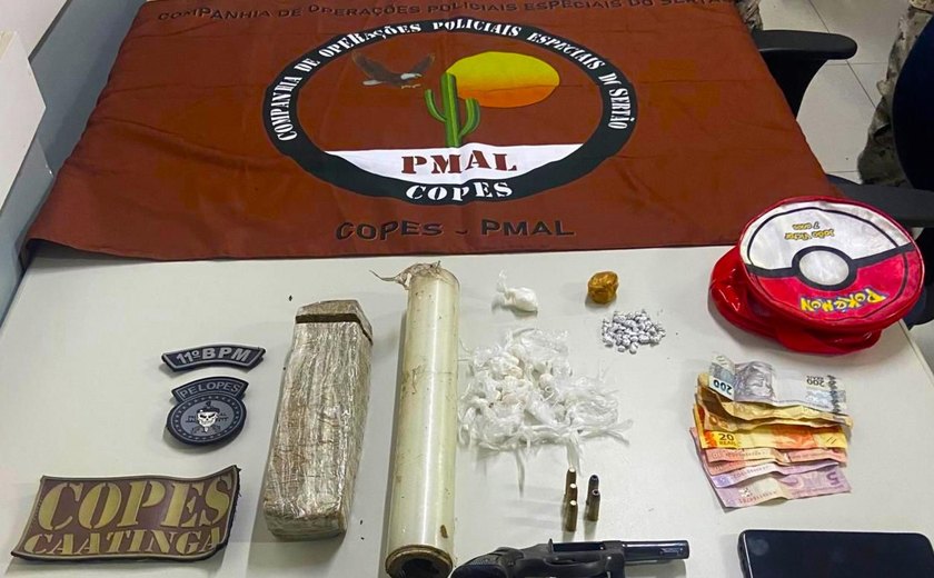 Operação Renoe apreende arma, drogas e dinheiro em Porto Real do Colégio