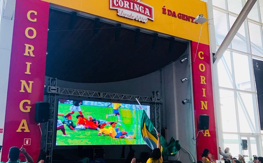 Shopping de Arapiraca vira grande arena em dias de jogos do Brasil