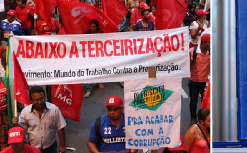 Contra terceirização, CUT promove paralisação em 13 capitais