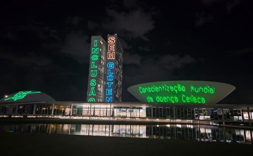 Congresso Nacional recebe projeção de imagem por conscientização sobre a doença celíaca