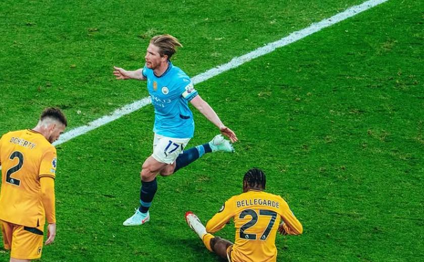 Manchester City derrota Wolverhampton e sobe para o 3º lugar no Campeonato Inglês