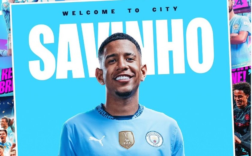 Manchester City oficializa o atacante brasileiro Savinho até 2029: 'Emocionante estar aqui'