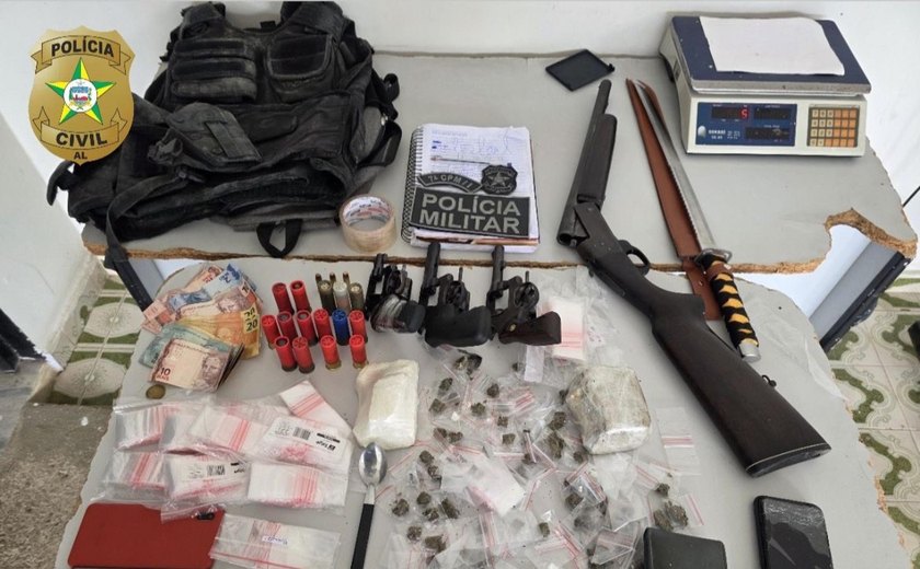 Polícia Civil prende suspeitos de homicídio em Girau do Ponciano e apreende materiais ilícitos