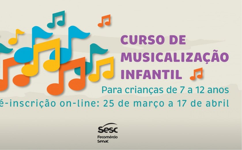 Sesc abre nova turma para curso de musicalização infantil