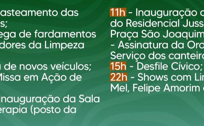 Prefeitura de Santana do Mundaú anuncia programação em comemoração aos 62 anos de emancipação política