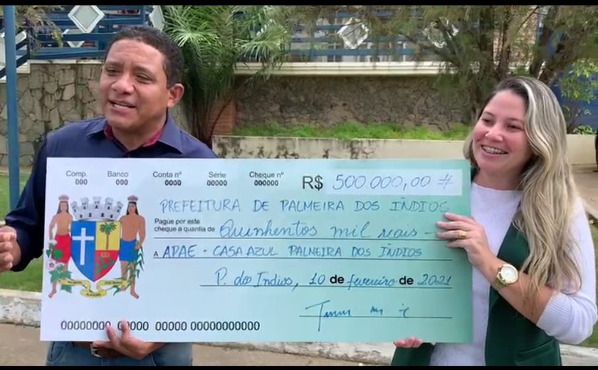 Severino Pessoa envia emenda meio milhão para a Casa Azul/APAE de Palmeira dos Índios