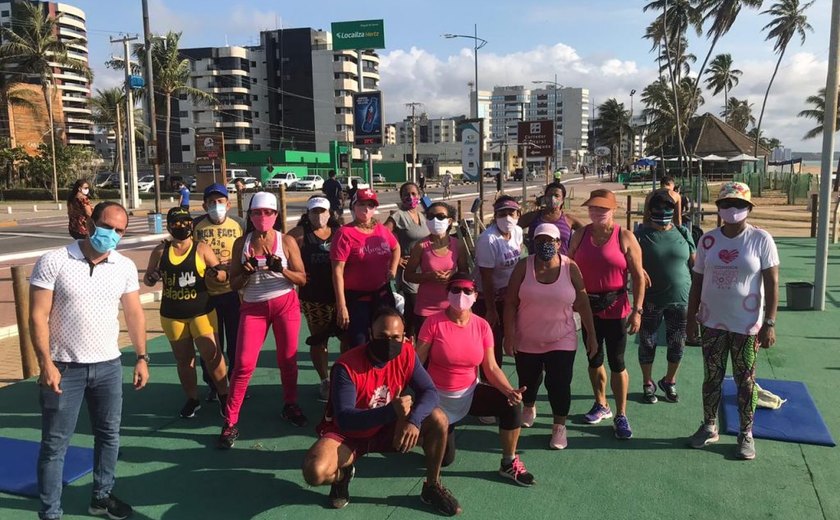 Academias Maceió recebem atividades da campanha Maceió Rosa ao longo do mês