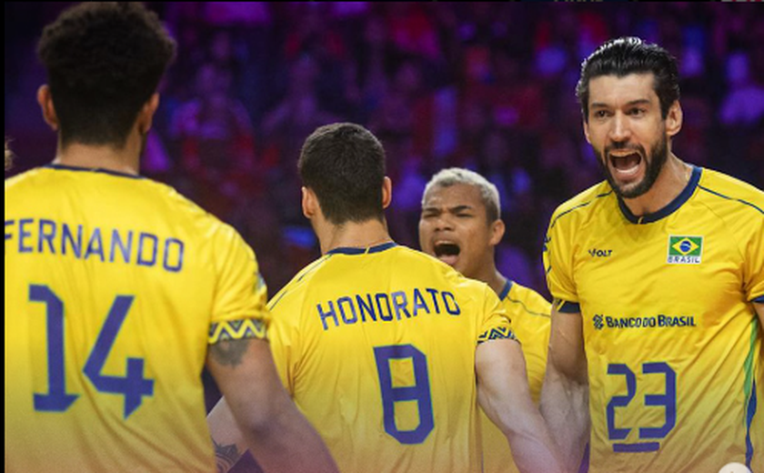 Seleção masculina vence Polônia, fecha semana com 100% e lidera Liga das Nações de vôlei