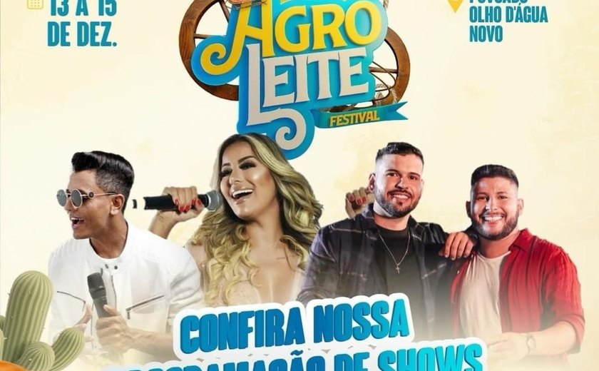 Prefeitura de Belo Monte divulga programação oficial de shows do 2º AgroLeite Festival