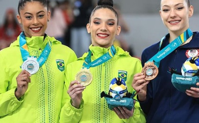 Brasil fecha campanha da ginástica rítmica com 8 ouros e pódio em todas as disputas no Pan