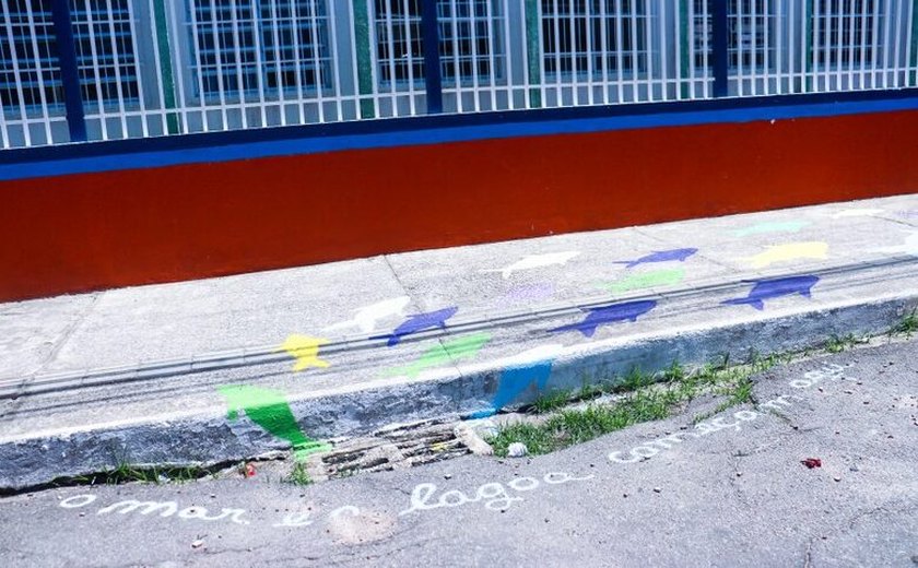 Galerias pluviais ganharam novas cores com desenhos e pinturas de estudantes das escolas municipais