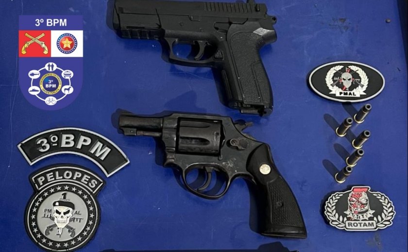 PM apreende armas e drogas por todo o estado