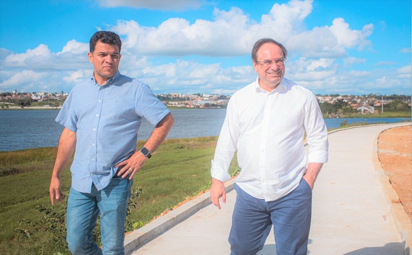 Ampliação do Lago da Perucaba começa a receber iluminação em LED