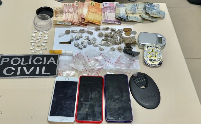 PC prende em flagrante três mulheres por tráfico de drogas em Campo Alegre