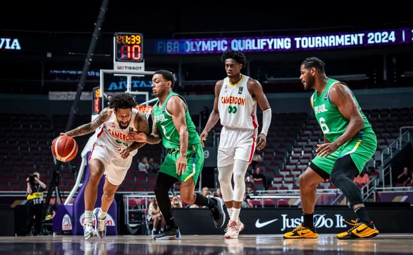Seleção masculina de basquete perde de Camarões, mas avança no Pré-Olímpico no sufoco