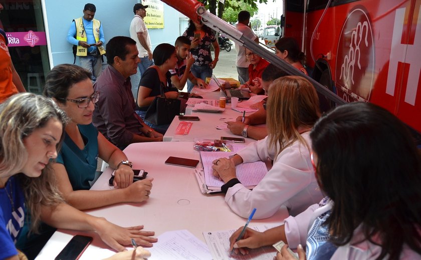 Secretaria de Saúde e Hemoar realizam campanha de doação de sangue, em Palmeira