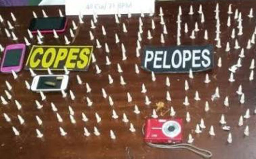 PM apreende arma de fogo e drogas em Olho d’Água das Flores