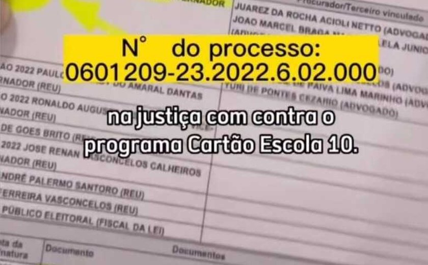 Deputado eleito Rafael Brito acusa Rodrigo Cunha de ingressar na justiça contra o Programa Escola 10