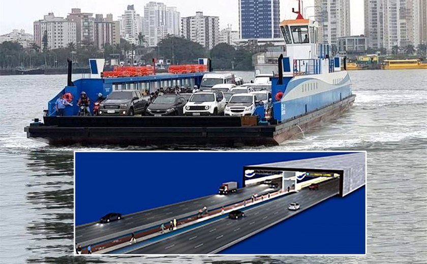 Valor por km do pedágio do túnel Santos-Guarujá será 9 vezes superior ao da Ponte Rio-Niterói