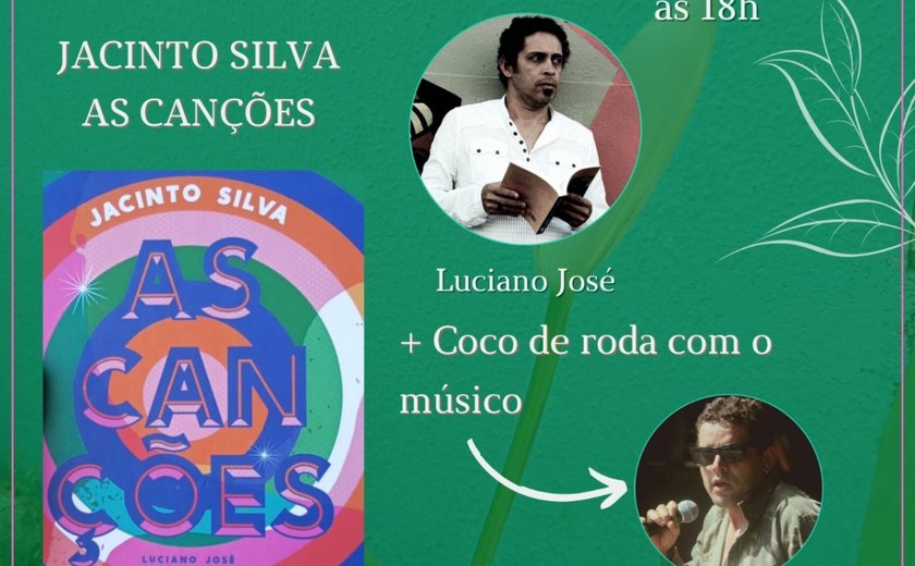A Novo Jardim Livraria e Café promove, neste sábado (29), o lançamento do livro Jacinto Silva: As canções, de Luciano José