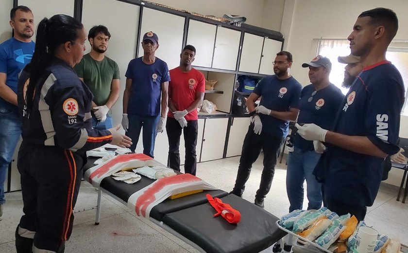 Profissionais do Samu concluem curso de Suporte Básico de Vida para atendimentos de urgência e emergência