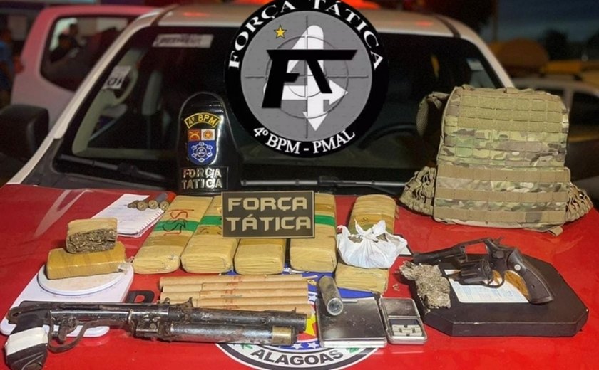 Militares do 4º BPM, Rotam e 3ª Companhia Independente registram apreensões em Maceió