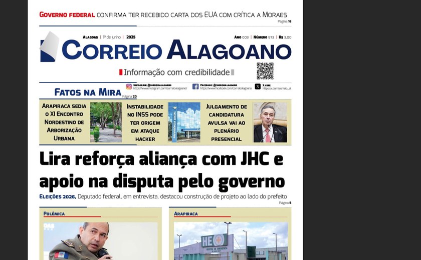 Lira reforça aliança com JHC e apoio na disputa pelo governo
