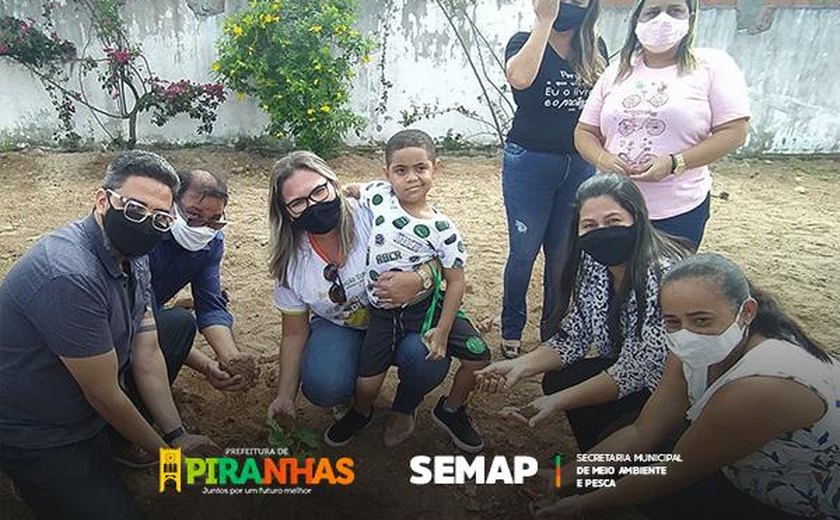 Plantio de mudas de árvores marca a Semana do Meio Ambiente em Piranhas