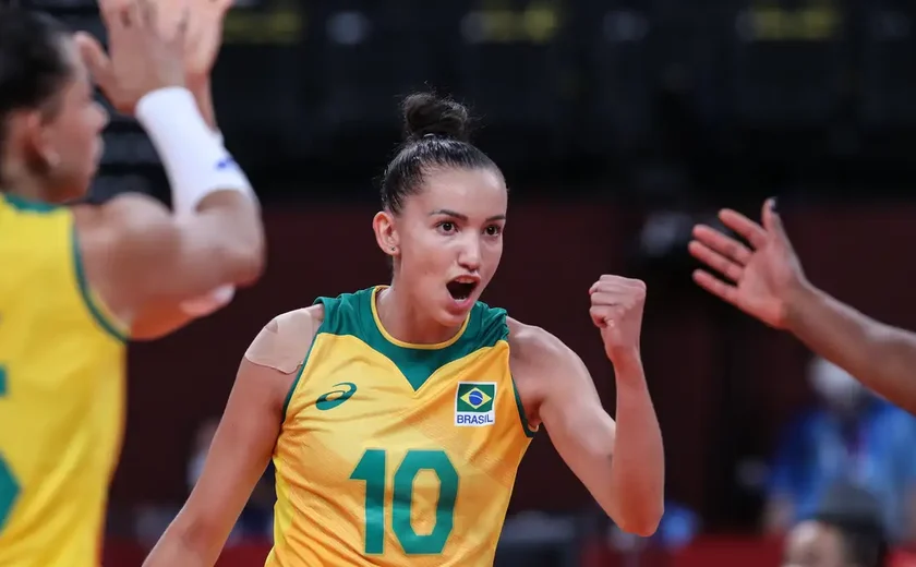 Gabi exalta maturidade da seleção brasileira de vôlei em triunfo sobre o Japão