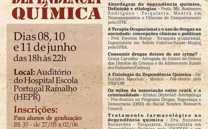 Lasd/Alagoas abre inscrições para o 1º Simpósio Alagoano de Dependência Química