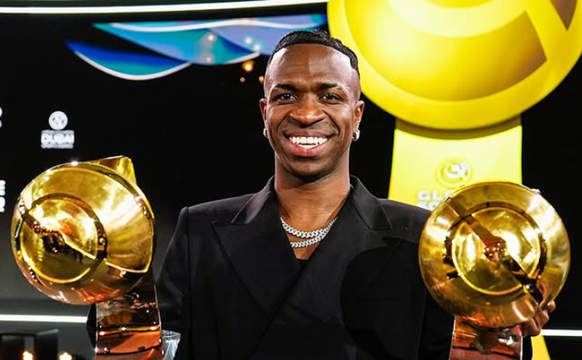 Vinícius Júnior é eleito o melhor do mundo pela Globe Soccer Awards