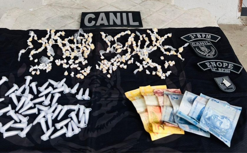 PM apreende mais de 650 porções de drogas prontas para comercialização em Arapiraca