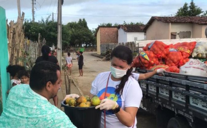 Parceria entre secretarias de Branquinha garante entrega de mais de 8 toneladas de alimentos da agricultura familiar