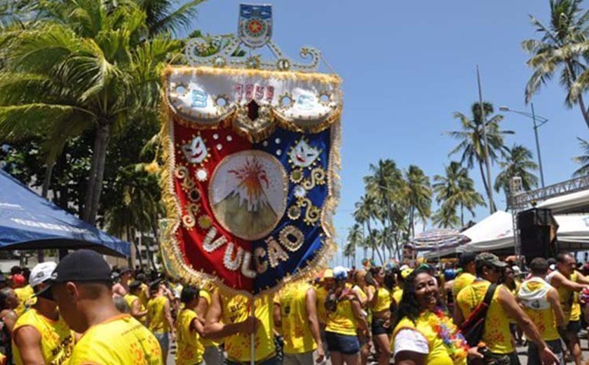 Aniversário de 80 anos do bloco Vulcão será tema das prévias carnavalescas em Maceió