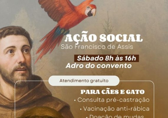 Ação social marca celebração de São Francisco de Assis em Marechal Deodoro