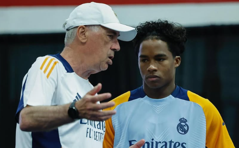 Depois de Vini Jr, Endrick também homenageia Ancelotti: 'Você marcou minha chegada à Europa'