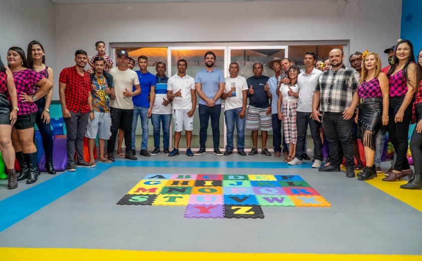 Prefeito Lucas Santos inaugura creche e assina ordem de serviço para pavimentação no Povoado Lagoinha, em Traipu