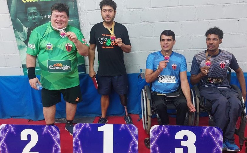 Atletas paralímpicos de Arapiraca conquistam pódio em campeonatos de Natação e Tênis de Mesa, em Maceió